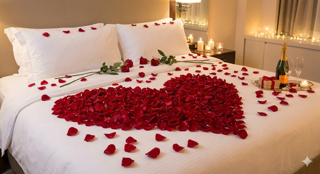Luxury Valentines Rose Petals